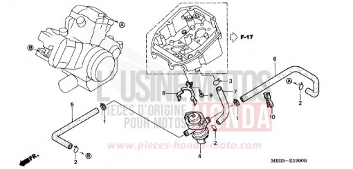 VALVOLA DI ASPIRAZIONE ARIA VTR1000F3 di 2003